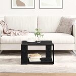 Table basse vidaXL Noir Chêne 85x55x31 cm Bois d'ingénierie