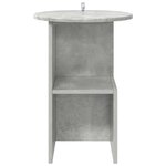 vidaXL Table d'appoint Gris béton Ø 39 5 x 55 cm Bois d'ingénierie