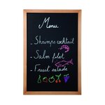 Ardoise murale WOODY 30 x 40 cm avec cadre en boisTeck SECURIT