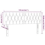 vidaXL Tête de lit à LED Vert foncé 144x7x78/88 cm Velours