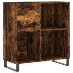 vidaXL Armoire à disques chêne fumé 84 5x38x89 cm bois d'ingénierie