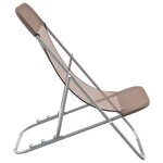 vidaXL Chaises plage pliantes lot de 2 textilène acier enduit poudre