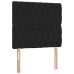 vidaXL Lit avec rangement et matelas Noir 90 x 190 cm Velours