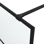 vidaXL Paroi de douche Noir 90x195 cm Verre ESG dépoli
