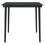 vidaXL Ensemble à manger jardin coussins 3Pièces marron poly rotin verre