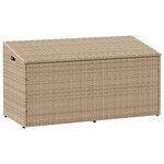 vidaXL Coffre de rangement de jardin Beige 110x50x58 cm Résine tressée