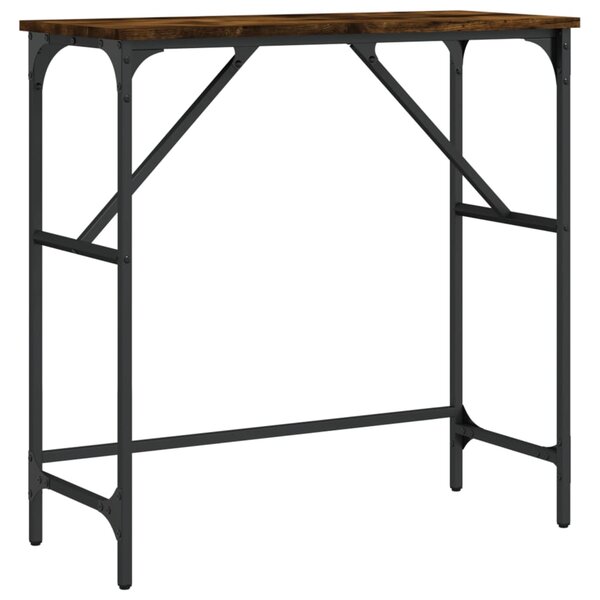 vidaXL Table console chêne fumé 75x32x75 cm bois d'ingénierie