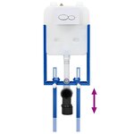 vidaXL Cadre de montage Blanc Acier