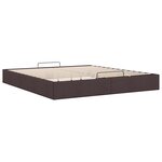 VidaXL Cadre de lit ottoman sans matelas marron foncé 160x200 cm tissu