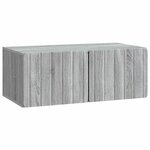 vidaXL Meuble TV mural 78 5 x 41 x 30 cm Sonoma gris Bois d'ingénierie