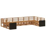 vidaXL Ensemble de canapés d'extérieur 10 pc Naturel