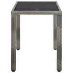 vidaXL Mobilier à dîner de jardin 5Pièces et coussins Résine tressée Gris