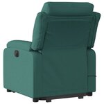 vidaXL Fauteuil inclinable de massage Vert foncé Tissu