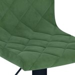 vidaXL Tabourets de bar lot de 2 vert foncé velours