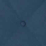 vidaXL Coussin de Dos Bleu 200 x 19 x 50 cm tissu