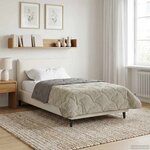 vidaXL Duvet d'été simple Matelassé Gris clair 135 x 200 cm