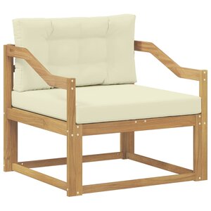 vidaXL Sofa de milieu extérieur Polyester Blanc