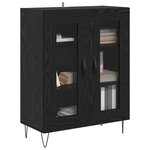 vidaXL Buffet Chêne noir 69 5 x 34 x 90 cm Bois d'ingénierie
