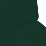 vidaXL Canapé-lit à 2 places avec repose-pied vert foncé velours