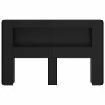 vidaXL Cabinet de Tête de Lit avec stockage Noir Bois d’ingénierie