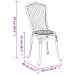 Chaises de jardin vidaXL 2 Pièces Aluminium coulé blanc