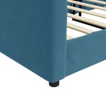 vidaXL Lit de repos sans matelas bleu 100x200 cm velours