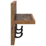 vidaXL Porte-manteau mural avec étagère Bois ancien 40 x 10.5 x 18 cm