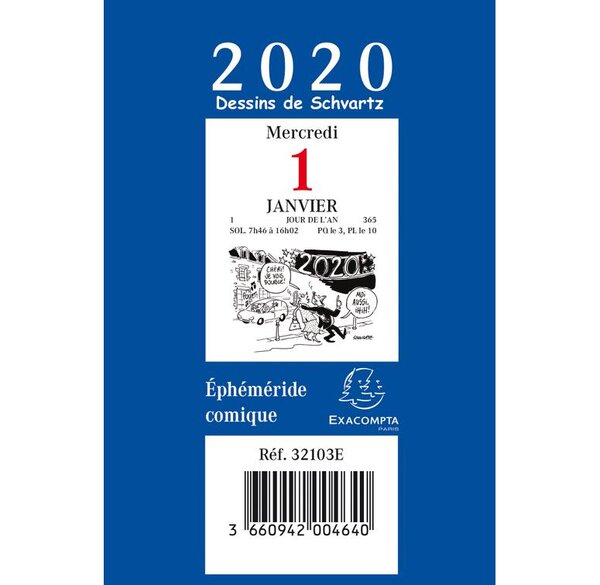 Bloc éphéméride comiques 'dessins humoristiques' 97x65 mm EXACOMPTA