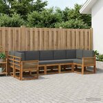 vidaXL Ensemble de canapés d'extérieur 7 pc Naturel et Anthracite