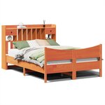 vidaXL Cadre de lit sans matelas cire marron 150x200cm bois pin massif