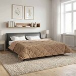 vidaXL Duvet d'hiver 220 x 240 cm Hiver Taupe Respirant