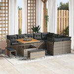vidaXL Ensemble de canapé de jardin 12 Pièces Gris 100 x 100 x 71 cm