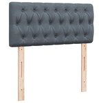 vidaXL Sommier à lattes de lit avec matelas Gris foncé 100x200 cm
