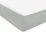 vidaXL Sommier à lattes de lit et matelas gris clair 160x220cm velours