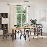vidaXL Pieds de table console en T  2 pièces  noir  38 x 25 x (72-73) cm  acier