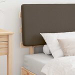 vidaXL Cadre de lit avec tête de lit rembourrée Taupe 90 x 200 cm