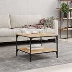 vidaXL Table basse chêne sonoma 55x55x40 cm bois d'ingénierie