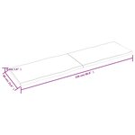 vidaXL Dessus de table bois massif traité bordure assortie