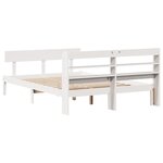 vidaXL Cadre de lit sans matelas blanc 150x200 cm bois de pin massif
