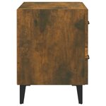 vidaXL Tables de chevet 2 Pièces Chêne fumé 40x35x47 5 cm