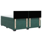vidaXL Sommier à lattes de lit et matelas Vert foncé 200x200cm Velours