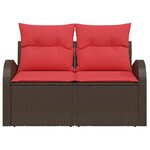 vidaXL Canapé de jardin Marron 124 x 62 x 85cm polyrotin
