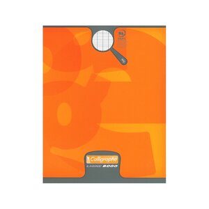 Calligraphe - cahier 17x22cm - 32 pages - grands carreaux séyès - orange