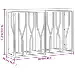 vidaXL Table console acier inoxydable et bois massif de récupération