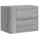vidaXL Table de chevet murale sonoma gris 45x30x35 cm