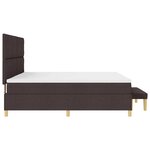 vidaXL Lit à ressorts avec matelas Marron foncé 200 x 200 cm tissu