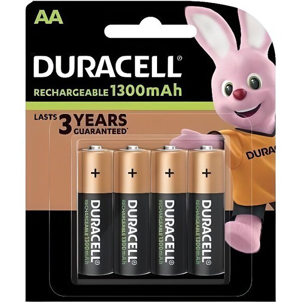 DURACELL Lot de 4 piles RCR PLUS 1300 mAh AA