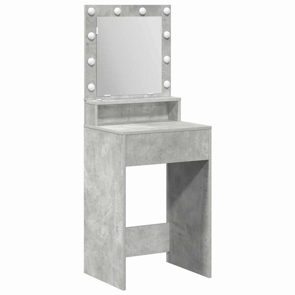 vidaXL Coiffeuse Gris béton 50 x 41 x 135 cm Bois d'ingénierie