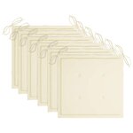 vidaXL Chaises pliables de jardin avec coussins lot de 6 Bois de teck