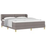 vidaXL Lit à ressorts avec matelas Taupe 180 x 200 cm tissu